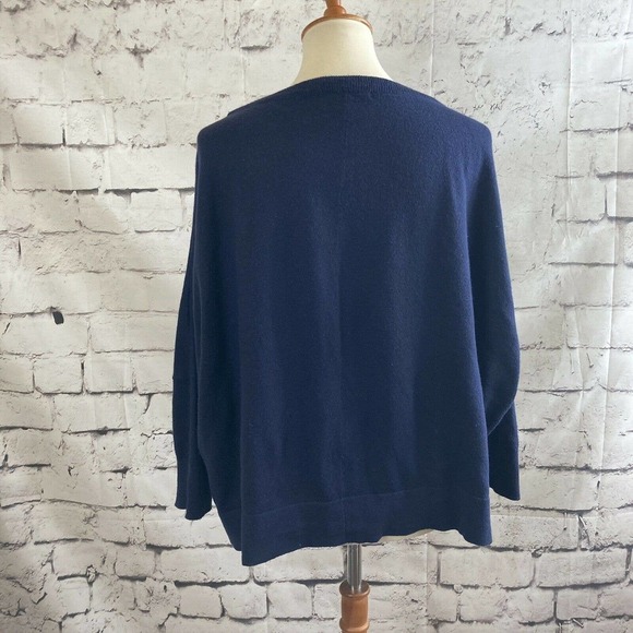 sessun Amish Oversized Boxy Dolman Sleeve sweater blue size‎ medium Angora - Picture 3 of 12